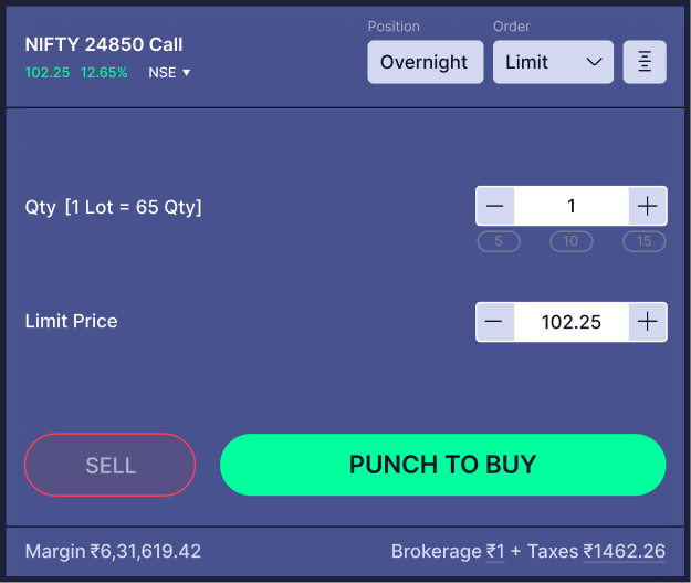 Order form — market