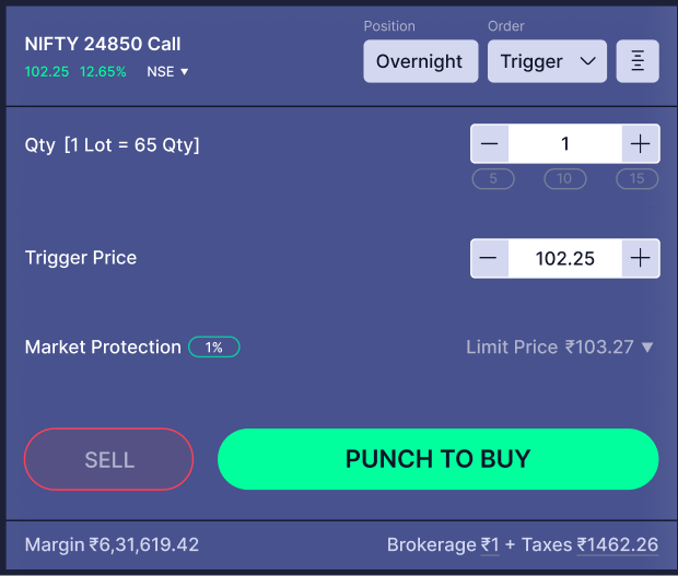Order form — trigger